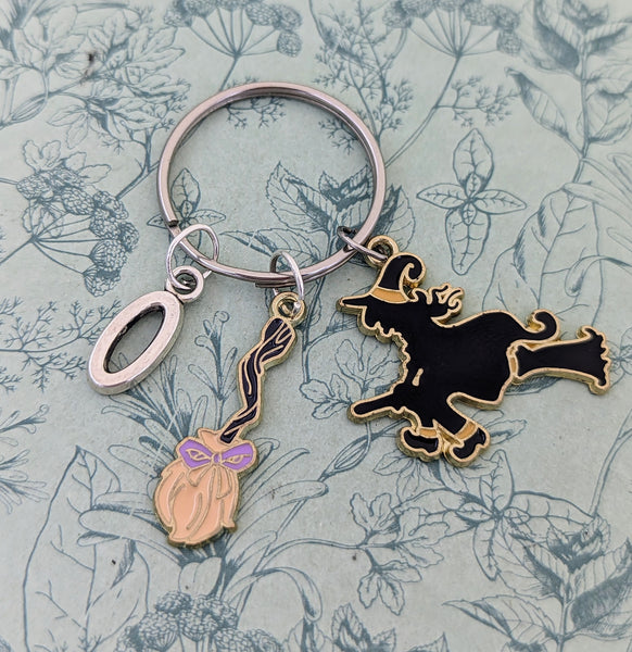 Witch keychain, witch keyring, witch lover gifts, Halloween keyring, Halloween accessories, halloween gifts, witch coven gifts,