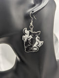 Sphynx cat earrings, sphynx cat lover gifts, sphynx cat themed, cat mom gifts, gothic earrings, sphynx mom gifts, black cat lovers,