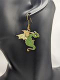 Dragon earrings, dragon jewellery, dragon lover gifts, novelty earrings, fantasy earrings, fantasy lover gifts, medieval earrings,
