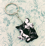Sphynx cat keyring, sphynx cat keychain, sphynx cat lovers, sphynx cat mom gifts, sphynx cat accessories, gothic keyring, gothic gifts,