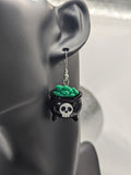 Witch cauldron earrings, witch jewellery, witch lover gifts, Halloween earrings, Halloween jewellery, poison earrings, witch coven gifts,