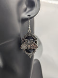 Gothic moth earrings, gothic jewellery, moth jewellery, Halloween earrings, witch earrings, witch jewellery, gifts for goths, bug lovers