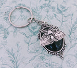 Black moth keyring, gothic moth accessories, gothic keychain, gifts for Halloween, gifts for goths, Halloween bag charm, bug themed gifts