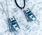 Dollar necklace, money necklace, Quirky necklace, novelty necklace, novelty jewellery, kawaii necklace, kawaii jewelry, kawaii gifts,