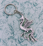 Phoenix keychain, phoenix bird gifts, bird lover gifts, bird keychain, phoenix accessories, animal keyring, phoneix lovers, fantasy gifts,