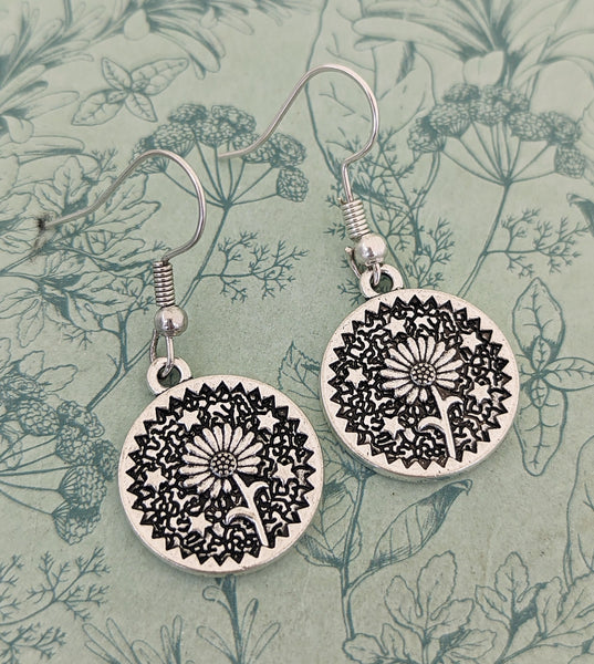 Daisy earrings, daisy jewelry, clip on earrings, flower girl earrings, flower girl jewelry, bridesmaid earrings, flower lover gifts,