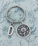 Flower power keyring, flower keychain, glitter lovers, flower lovers, children gifts, kids keyrings, kids gifts, bag charm, sister gifts,