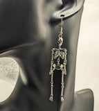 Skeleton earrings, skeleton jewellery, Halloween earrings, Halloween jewelry, skeleton accessories, Halloween accessories, statement earring