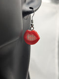 Lips earrings, girly earrings, retro jewelry, retro earrings, rockabilly earrings, kawaii earrings, beautician gifts, lipstick lovers,