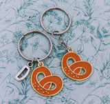Pretzel keychain, pretzel lover gifts, foodie gifts, food keychain, novelty keychain, secret Santa gift ideas, chef gifts, fast food,