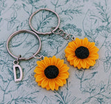 Sunflower keychain, sunflower lover gifts, gardening gifts, gifts for gardeners, friend gifts, gifts for florists, bridesmaid gifts,