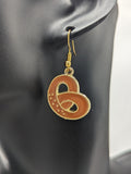 Pretzel earrings, pretzel jewelry, food earrings, food jewellery, quirky earrings, cooking earrings, pretzel gifts, pretzel lover gifts,