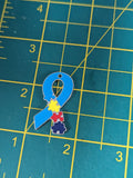 Autism earrings, autism jewellery, autism support, autism awareness, autism gift, jigsaw earrings, autism warrior, ribbon earrings,