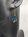 Heart earrings, heart jewelry, heart themed gifts, gifts for girlfriend, stocking stuffers, cute earrings, fiance inspired gifts,