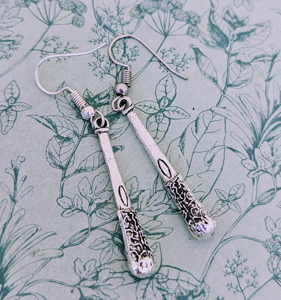 Zombie earrings, horror earrings, weapon earrings, Halloween jewellery, zombie keepsake, Halloween lover gifts, zombie apocalypse theme,