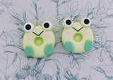 Frog stud earrings, frog jewellery, gifts for frog lovers, reptile gifts, reptile mom, animal earrings, cute stud earrings, frog accessories