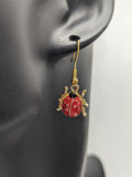 Ladybird earrings, ladybird jewellery, ladybug earrings, gifts for ladybug lovers, animal earrings, insect earrings, bug lovers, bug gifts
