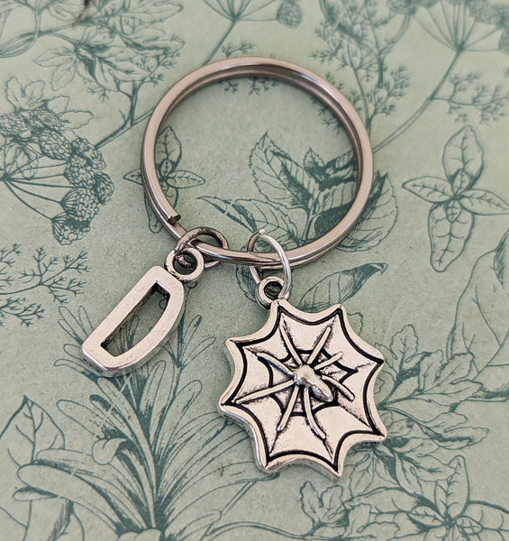 Spider keyring, spider web keychain, spider lover gifts, spider accessories, Halloween keychain, Halloween accessories, spider mom gifts,