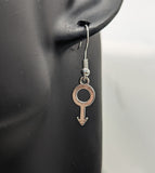 Men earrings, men jewelry, men symbol, gifts for men, mars earrings, male symbol earrings, gifts for husband, gifts for boyfriend,