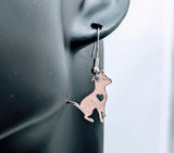 Staffordshire bull terrier earrings, bull dog jewellery, staffie mom, bull dog mum gifts, bull dog jewelry, dog earrings, gifts for dog mum