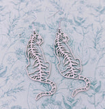 Tiger earrings, tiger jewellery, gifts for tiger lovers, tiger accessories, zoologist gifts, zoo earrings, animal lover gifts, animal themed