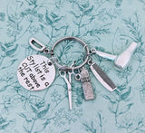 Hair stylist keychain, hairdresser gifts, personalised keyring, hair stylist gifts, gifts for hair stylist, beautician gifts, hairdressing