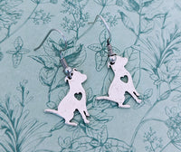 Staffordshire bull terrier earrings, bull dog jewellery, staffie mom, bull dog mum gifts, bull dog jewelry, dog earrings, gifts for dog mum