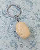 Potatoe keychain, farmer keychain, food charm, foodie gifts, food inspired, novelty keychain, chef gifts, vegan gifts, caterer gift idea