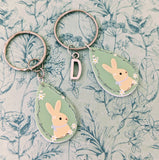 Rabbit Keyring, rabbit keychain, bunny keychain, personalized animal keychain, rabbit lover gifts, rabbit accessories, pet owner gifts,