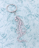 Tiger keychain, tiger Keyring, gifts for tiger lovers, zoo animal themed, tiger accessories, white tiger, cat Keyring, cat themed gifts,