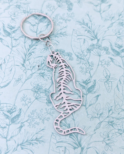 Tiger keychain, tiger Keyring, gifts for tiger lovers, zoo animal themed, tiger accessories, white tiger, cat Keyring, cat themed gifts,