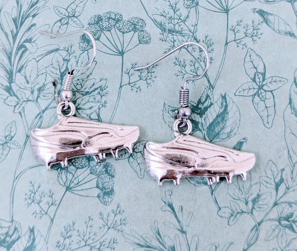 Football boot earrings, sports earrings, football lover jewelry, football lover gifts, football themed, football girls team gifts, football