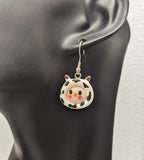Cow earrings, cow jewellery, novelty earrings, cow farmer gifts, gifts for cow lovers, cow inspired gifts, farm animal lovers, cow fan