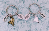 Ghost keychain, ghost keyring, ghost gifts, paranormal investigator gifts, best friend gifts, ghost hunter gifts, spooky gift, ghost fan,