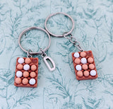 Egg keychain, novelty keychain, novelty gifts, egg keyring, food lover gifts, chef gifts, secret Santa gift, fun keychain, foodie gifts,