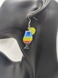 Summer earrings, tropical drinks, bartender gifts, novelty earrings, novelty jewelry, kawaii earrings, kawaii jewelry, summer jewelry,