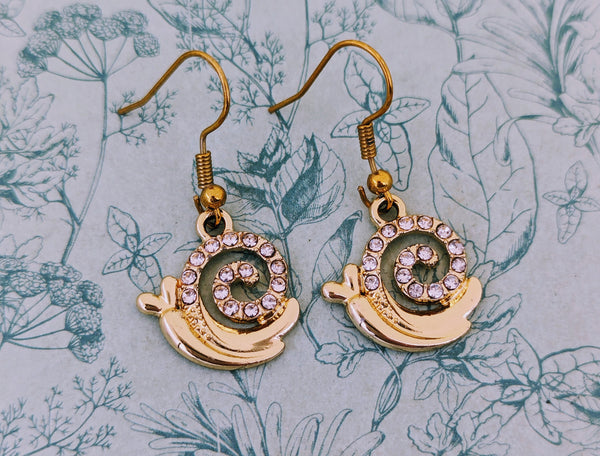 Snail earrings, snail jewellery, gifts for snail lovers, bug jewellery, gift for nature lovers, bug lovers, snail themed, stocking stuffers