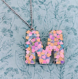 Inital necklace, initial jewellery, necklace for women, acrylic necklace, stocking fillers, initial gifts, birthday gifts, chunky jewellery