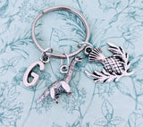 Loch Ness monster keychain, dinosaur keychain, Dino gifts, plesiosaurus keychain, dinosaur accessories, Scottish themed, traveller gifts,