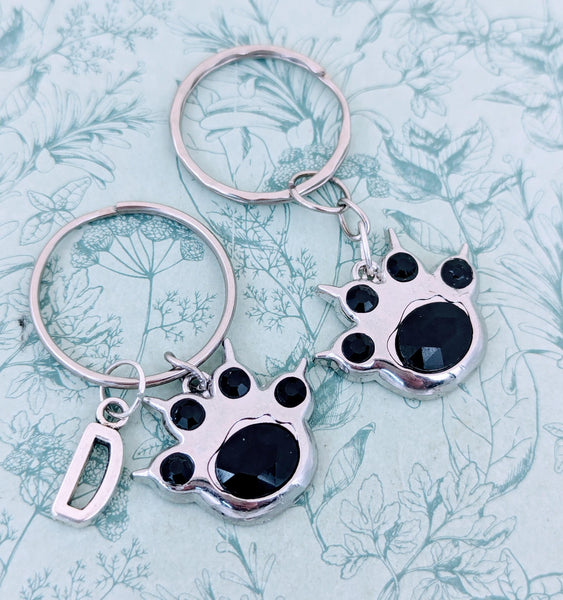 Cat paw print keychain, cat lover gifts, cat mom gifts, gifts for cat lovers, animal keychain, animal lover gifts, cat accessories,