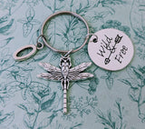 Dragonfly keyring, dragonfly keychain, dragonfly lover gifts, dragonfly themed gifts, bug lover gifts, bug keychain, wild and free keychain