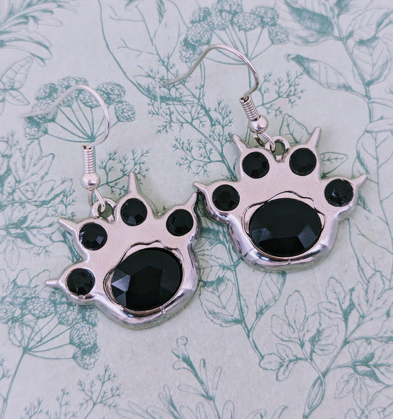 Cat paw earrings, cat jewelry, cat lover gifts, paw jewellery, animal earrings, animal jewelry, cat themed gifts, cat accessories,