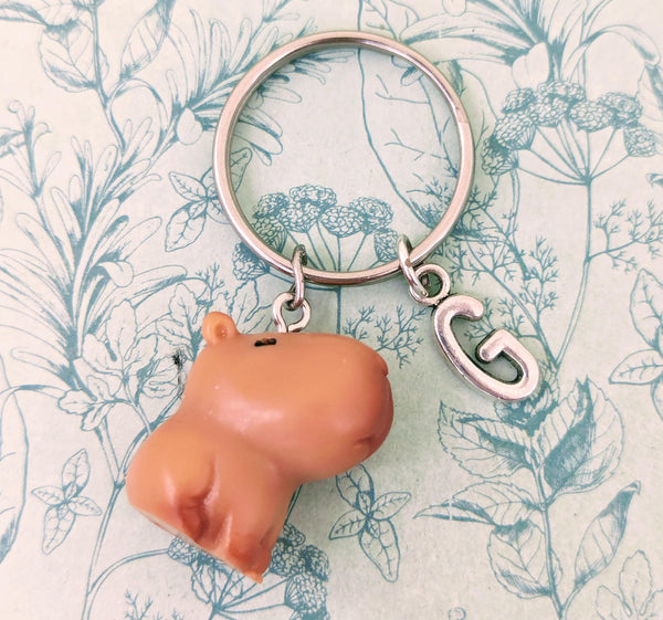 Capybara keychain, capybara keyring, capybara lover gifts, capybara themed, animal keychain, wildlife vet gifts, vet graduate gifts,