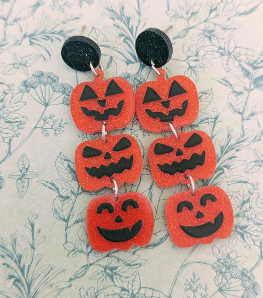 Halloween pumpkin earrings, pumpkin jewellery, pumpkin lover gifts, Halloween jewellery, Halloween lover gifts, pumpkin themed,