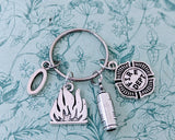 Firefighter keychain, firefighter keyring, gifts for firefighters, firefighters wife gifts, fire fighter chief gifts, hero keychain,