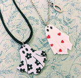 Spooky cute ghost necklace, Halloween ghost jewellery, Halloween party accessories, ghost hunter gifts, fun novelty pendant, Halloween gifts