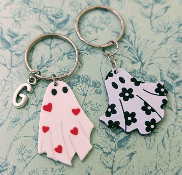 Spooky ghost keychain, Halloween ghosts jewellery, Halloween themed accessories, Halloween keychain, paranormal Investigators, gothic gifts