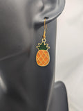Pineapple earrings, fruit lover gifts, pineapple themed jewellery, novelty fun fruit earrings, foodie gifts ideas, summer accessories,