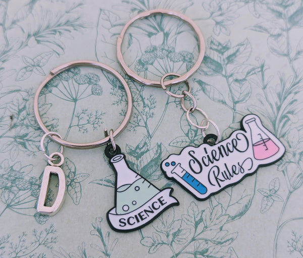 Science keychain, science lovers gifts, chemistry teacher gifts, biology teacher gifts, science themed, gifts for scientist,