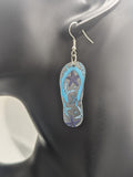 Beach themed flip flop earrings, flip flop jewellery, Beach themed jewellery, beach inspired, flip flop lover gifts, summer earrings,